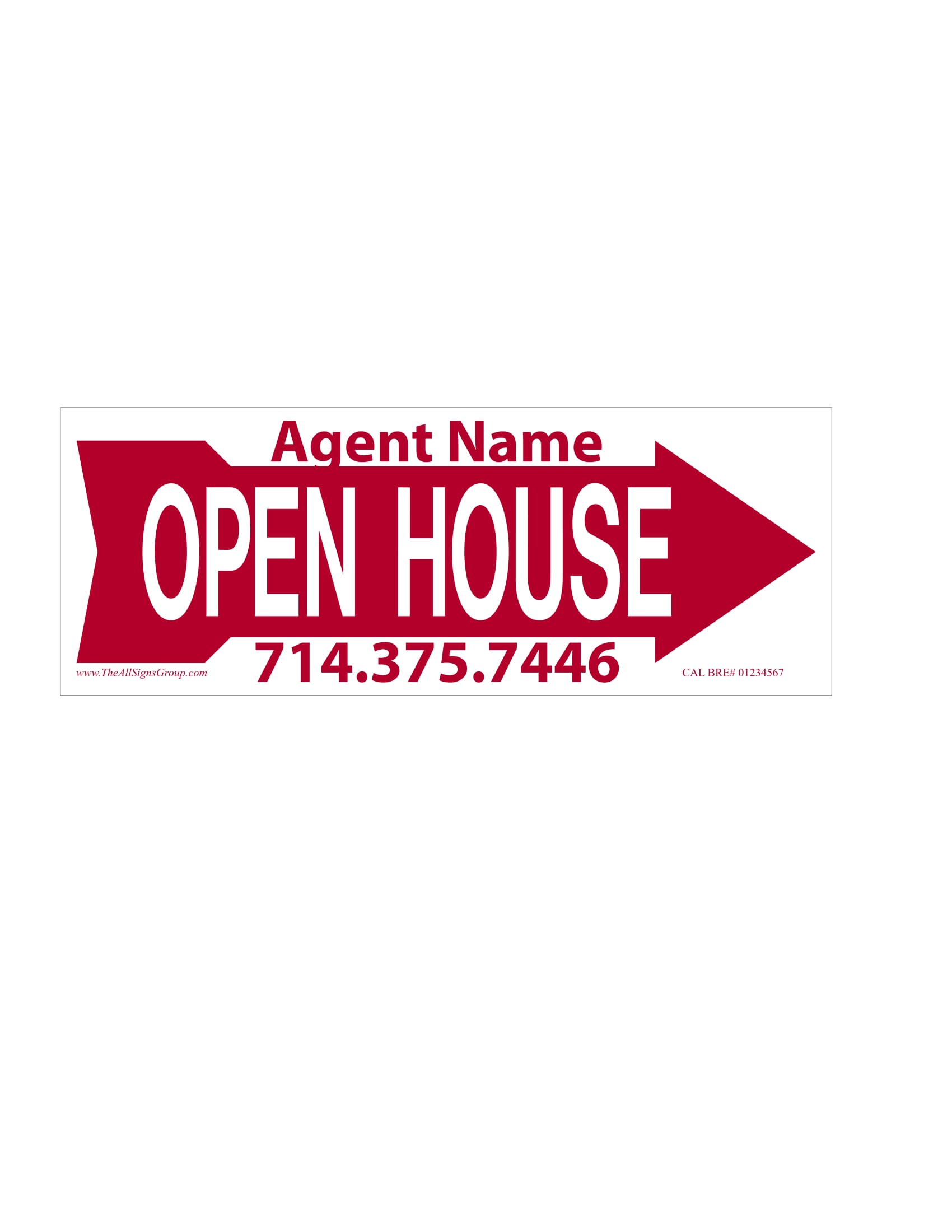 L3 9x24 Open House Signs