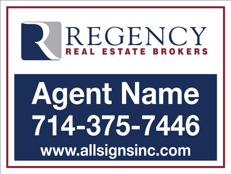 Regency Real Estate Brokers Regency for sale signs